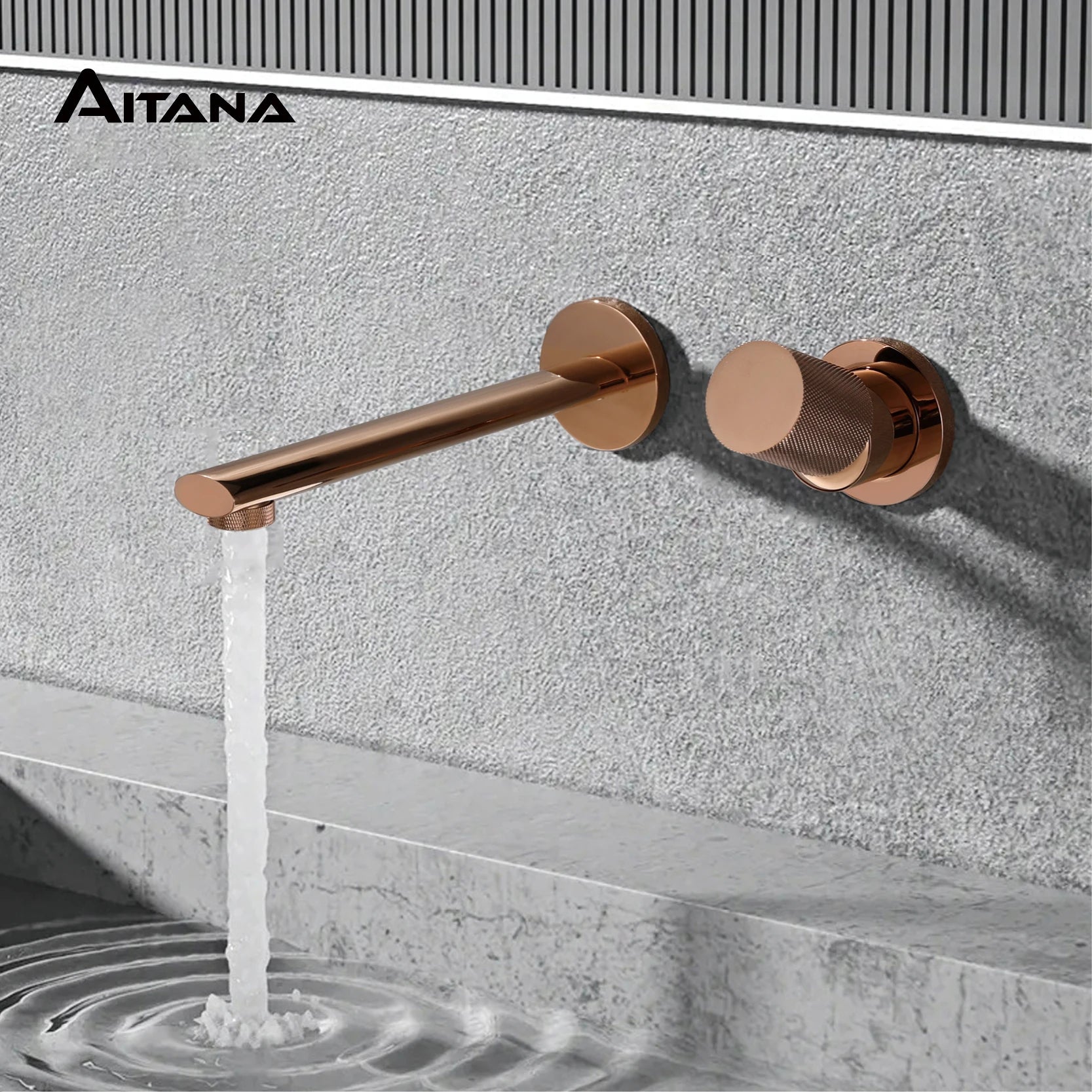 Luxury Brass Black Wall Mounted Bathroom Faucet with Single Handle and 2-Hole Modern Design for Hot and Cold Water Basin Faucet