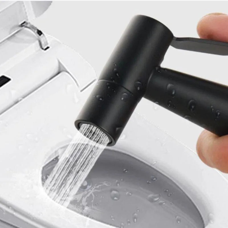 Black Bathroom Toilet wash Bidet Faucet Spray Gun Sprayer shower head Anal self cleaning Handheld water tap valve hose holder t