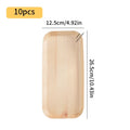 10 PCS Disposable Desserts Plates Wood Grain Tray Vegetable Dessert Plates Kitchen Dishes Ideal For Parties, Families, Outdoors