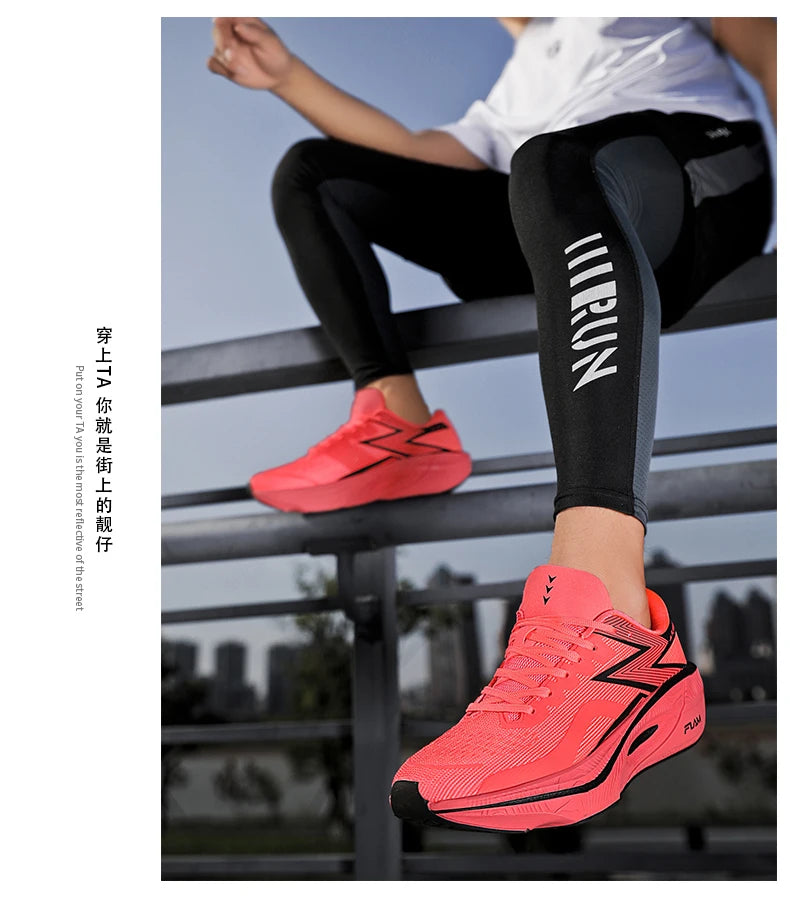 Running Shoes Carbon Board Speciality Marathon Men Sports Breathable Lightweight Women's Comfortable Athletic Nonskid Sneakers