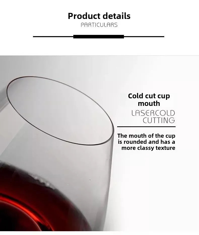 720ml Crystal Burgundy Wine Glasses Set Modern Fluted Design Dishwasher Safe for Red Wine Tasting Home Bar Decor Gift