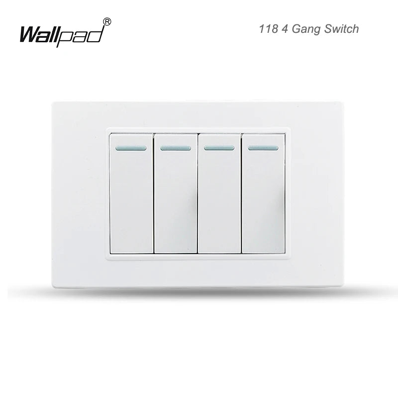 118 PC 1 2 3 4 Gang 2 3 Way Push On Off  Wall Switch Wallpad White Fireproof Plastic Panel US BR l IT IL EU Light Interruptor