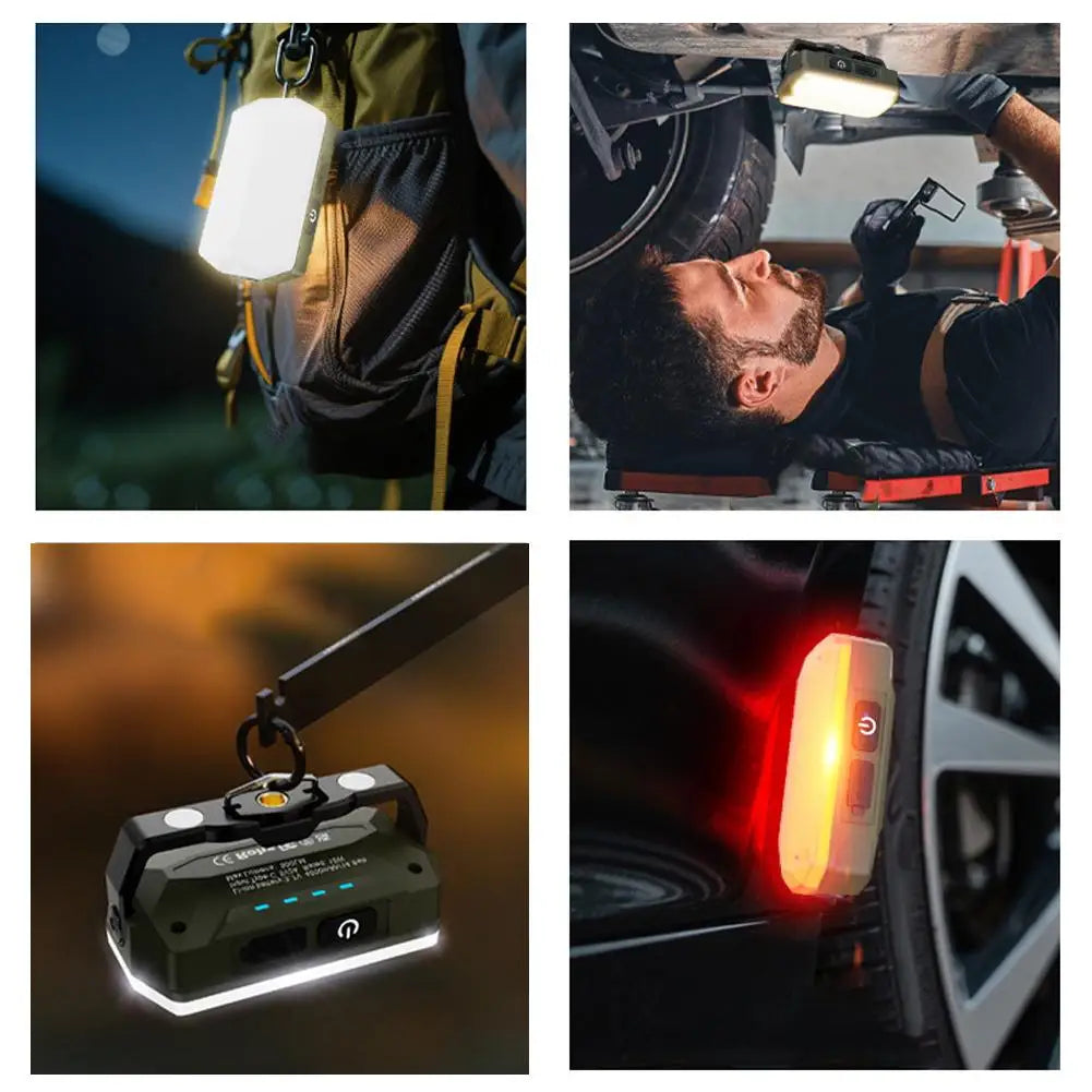 Camping Lights LED Rechargeable Magnetic Spotlight Adjustable Bright Camping Flashlight For Hiking Fishing Tent Outdoor Power