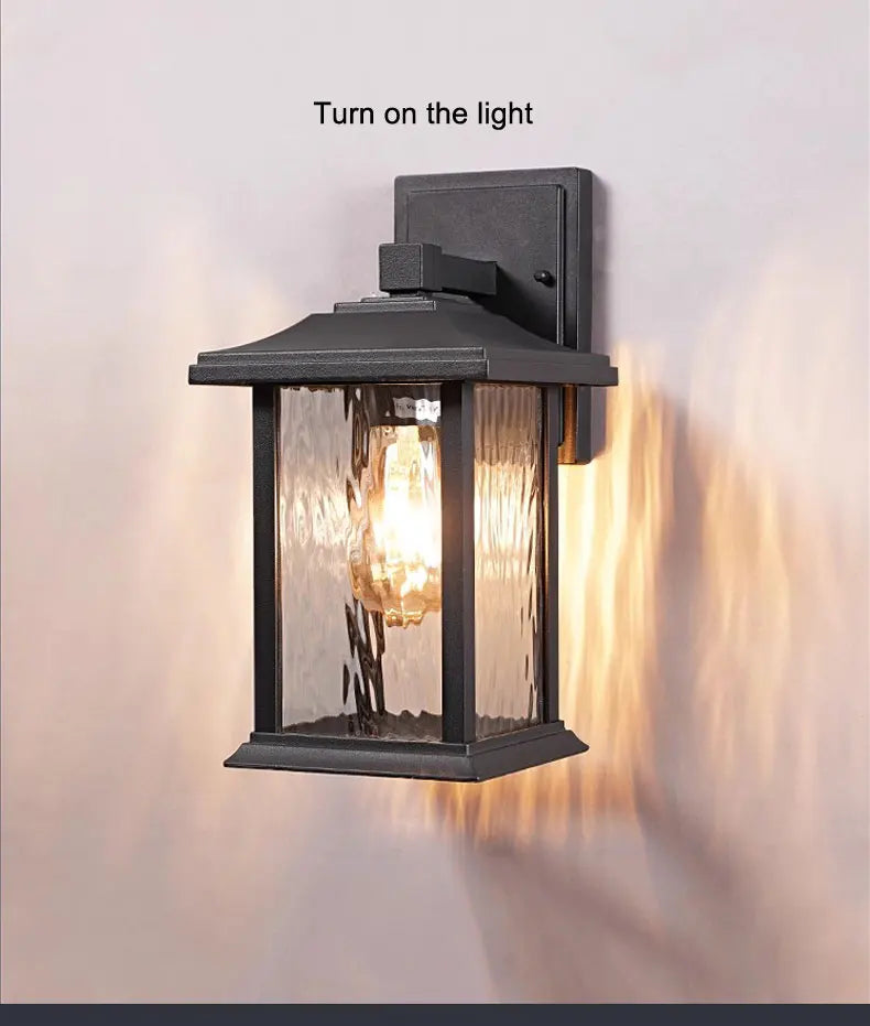 Outdoor Retro Waterproof Wall Lamps for Villa Corridor Garden Aluminum Exterior Wall Garden Walkway Decor Lighting
