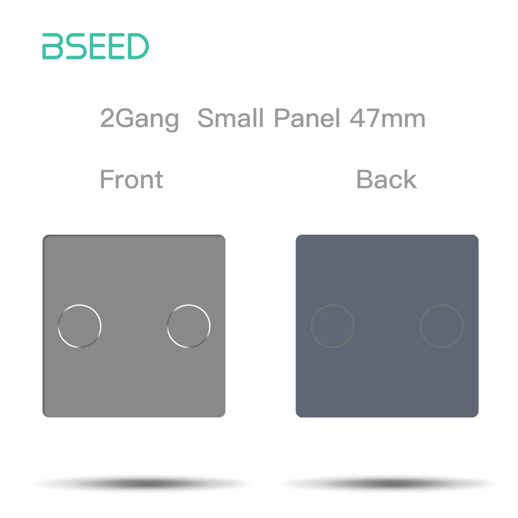 BSEED Wall Light Switches Small Glass Panel Parts 1/2/3Gang White Black Gold Touch Switches Crystal Parts 47mm