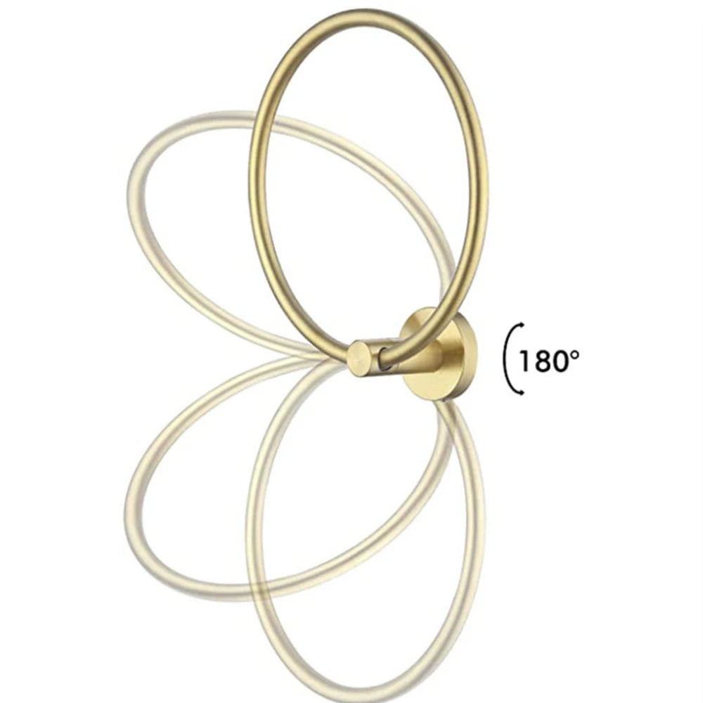 Black/Brushed Gold Stainless Steel Towel Ring Wall Hanging Round Towel Holder with Drill Hole Bathroom Storage Rack Accessory