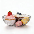 DSA light luxury stainless steel hollow bread basket fruit basket drain basket vegetable  living  home fashion decoration