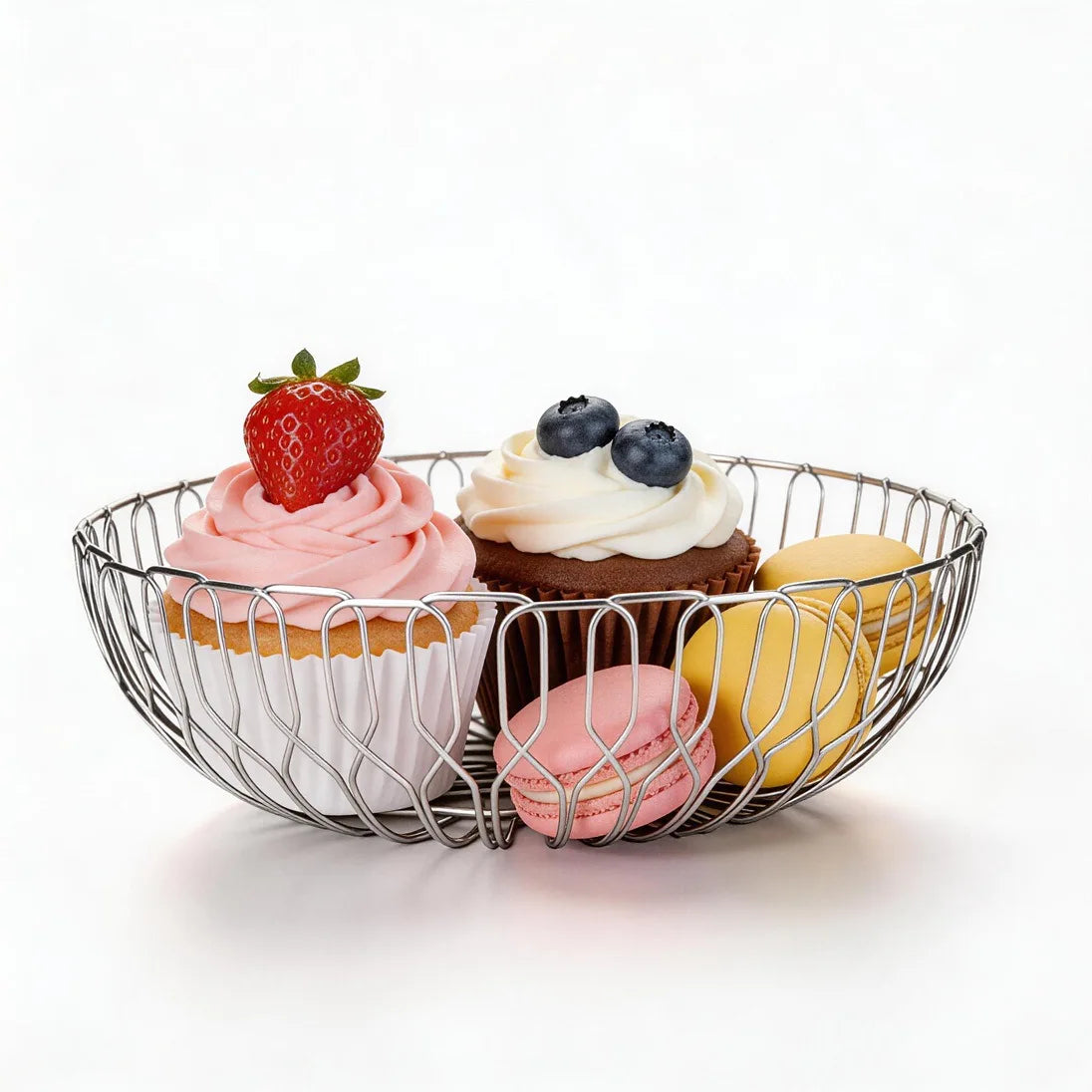 DSA light luxury stainless steel hollow bread basket fruit basket drain basket vegetable  living  home fashion decoration