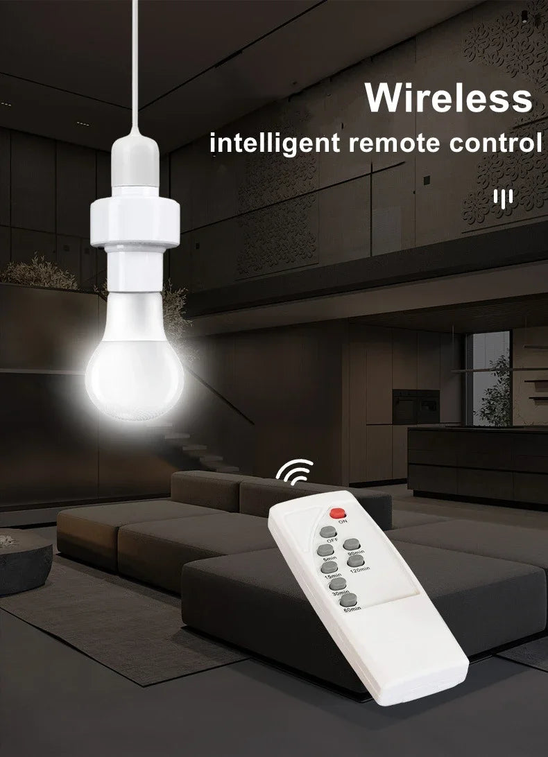 E27 Smart Lamp Holder Infrared Wireless Remote Control Timer Switch AC85-265V 220V 110V House Switch Baby Room Bedroom Switch