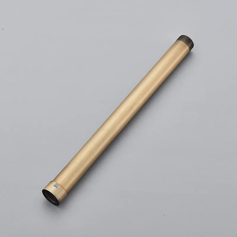 30/40cm Square Round Extension Tube For Bathroom Shower Faucet Black General Interface Extension Tubes Extend Pipe