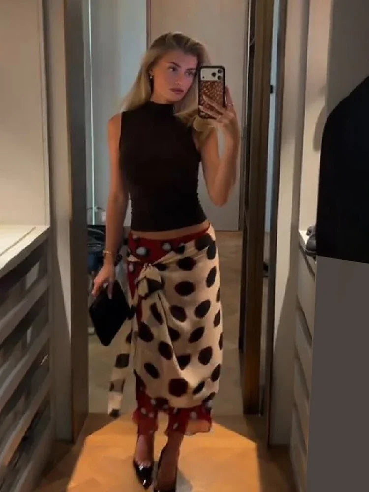 Trendy Slip Dress Animal Print V-neck Sexy  High Slit Fit Maxi Women Dresses Party Stylish Retro Summer Beach Street Outfits Y2k