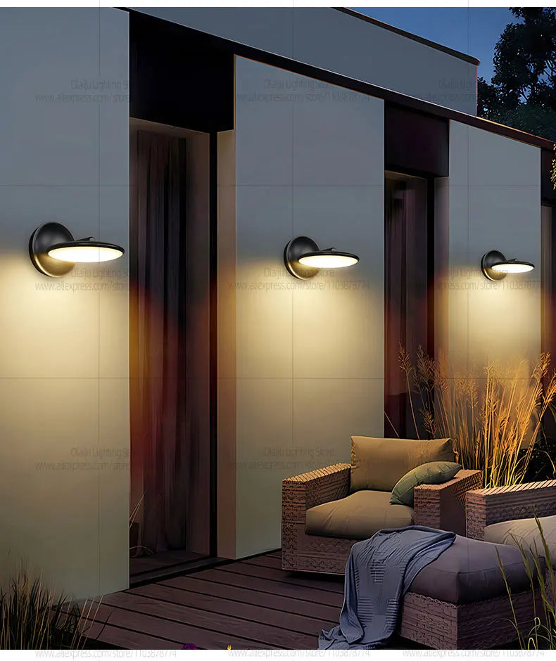 Modern Designer LED Waterproof Wall Light Minimalist Outdoor Balcony Porch Light IP65 Park Wall light Bedroom Bedside Light
