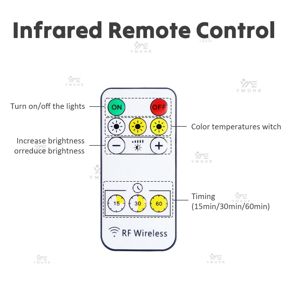 Dual Intelligent Control LED Light Magnetic USB Rechargeable Wall Lights Spotlight Stepless Dimmable Corridor Lamp Bedside Lamp