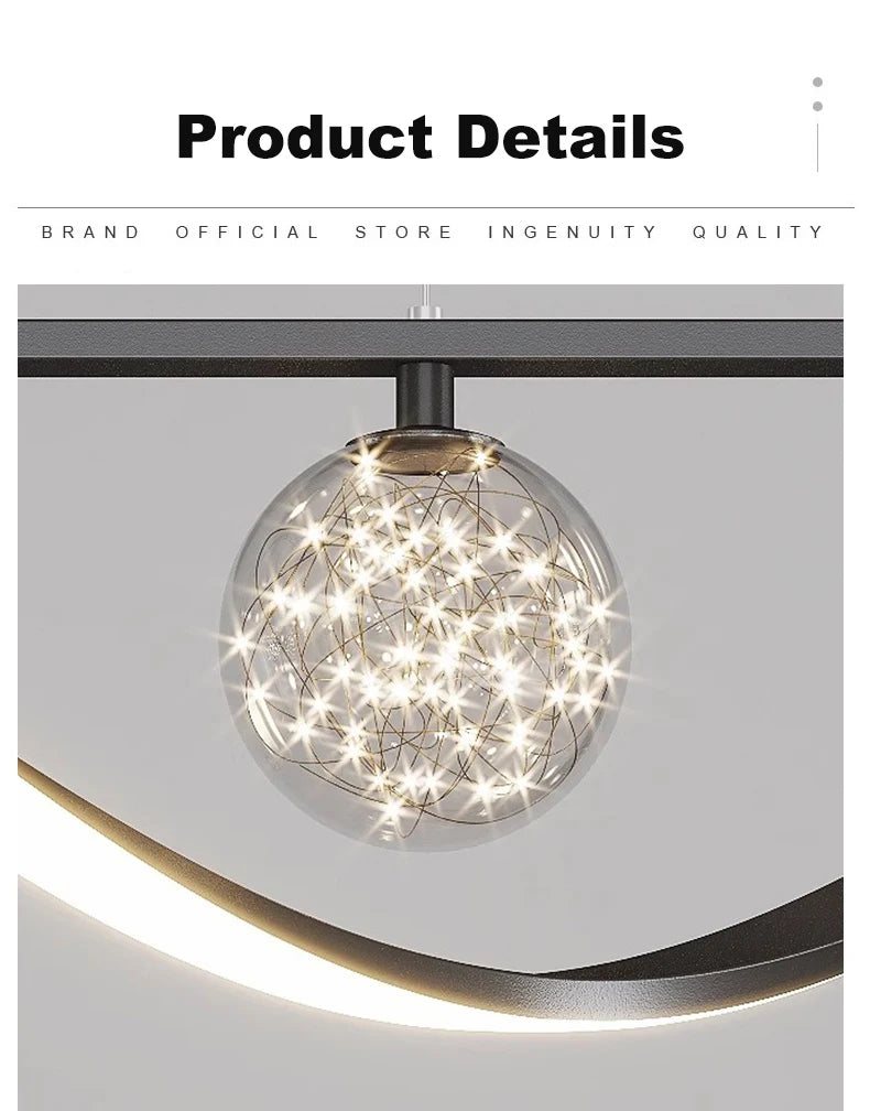 Modern Minimalist Led Pendant Lamps Dimming for Coffee Table Dining Room Kitchen Island Ceiling Chandelier Home Lighting Fixture
