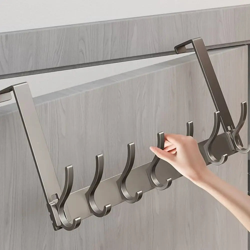 Door Behind Hook Storage Wall Hanging Clothes Hanger Coat Hook Punch-free Hanger Bedroom  Kitchen Organizer Quick Installation