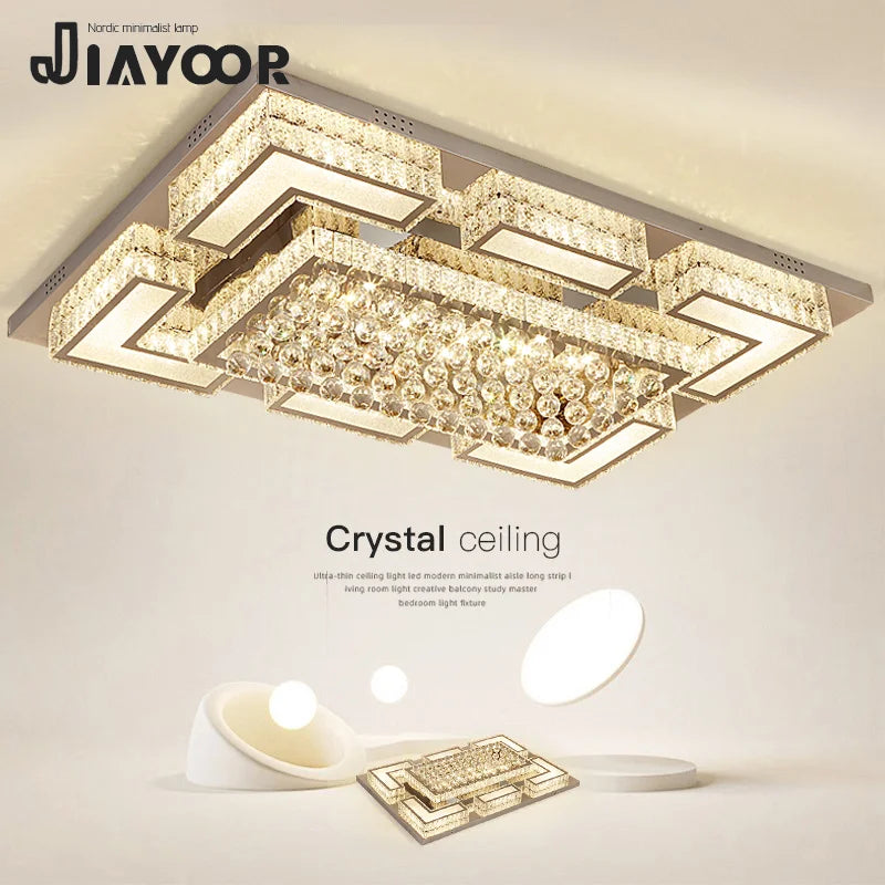 Modern Light Luxury Ceiling Led Crystal Ceiling Light Home Decoration Home Decoration Bedroom Dining Room Kitchen Lighting
