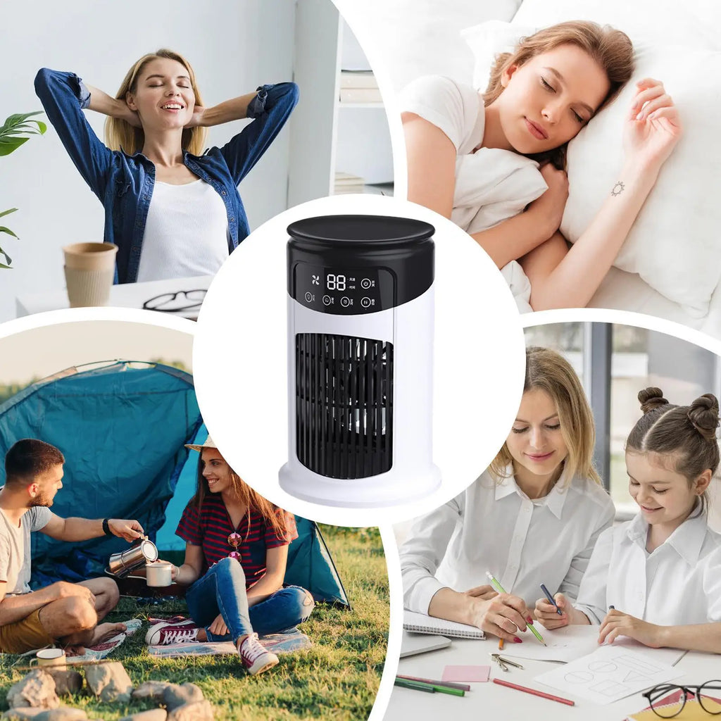 Portable Air Conditioners Evaporative Air Cooler Portable Ac 6 Speeds Adjustable Cooling Fan Quiet Humidifier for Studio Kitchen