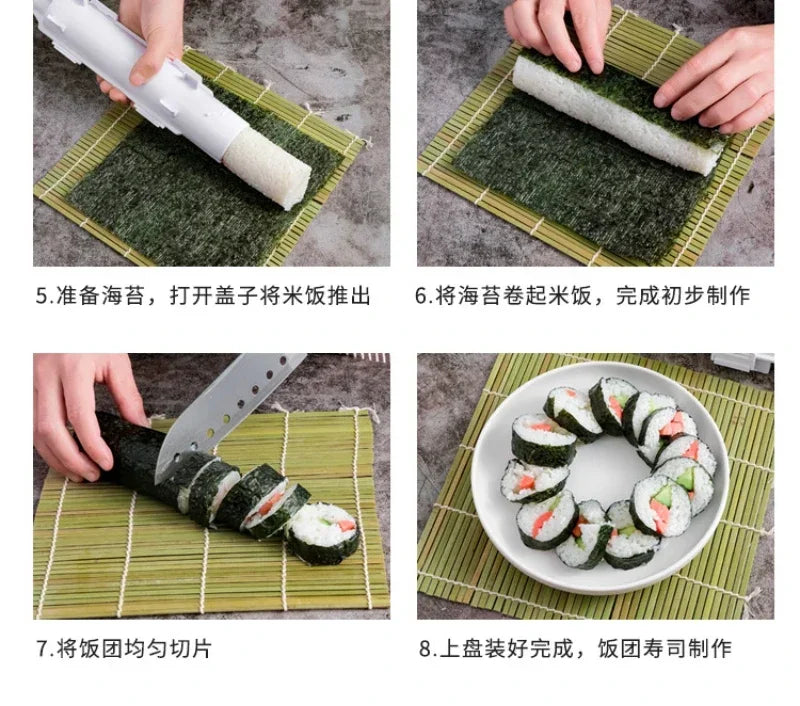 Quick Sushi Maker DIY Roller Rice Mold Meat Vegetable Rolling Mold Sushi Device Making Machine Bento Kitchen Gadgets