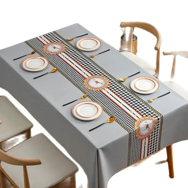 Tablecloth Modern Light Luxury Style Waterproof Dining Table Cloth Rectangular Tea Table Cover Picnic Mat Home Decor