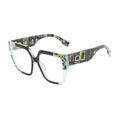 New Square Grid Pattern Frame Photochromic Anti Blue Ray Femal Sunglasses Presbyopic Hyperopia Short Sight Prescription Eyeglass