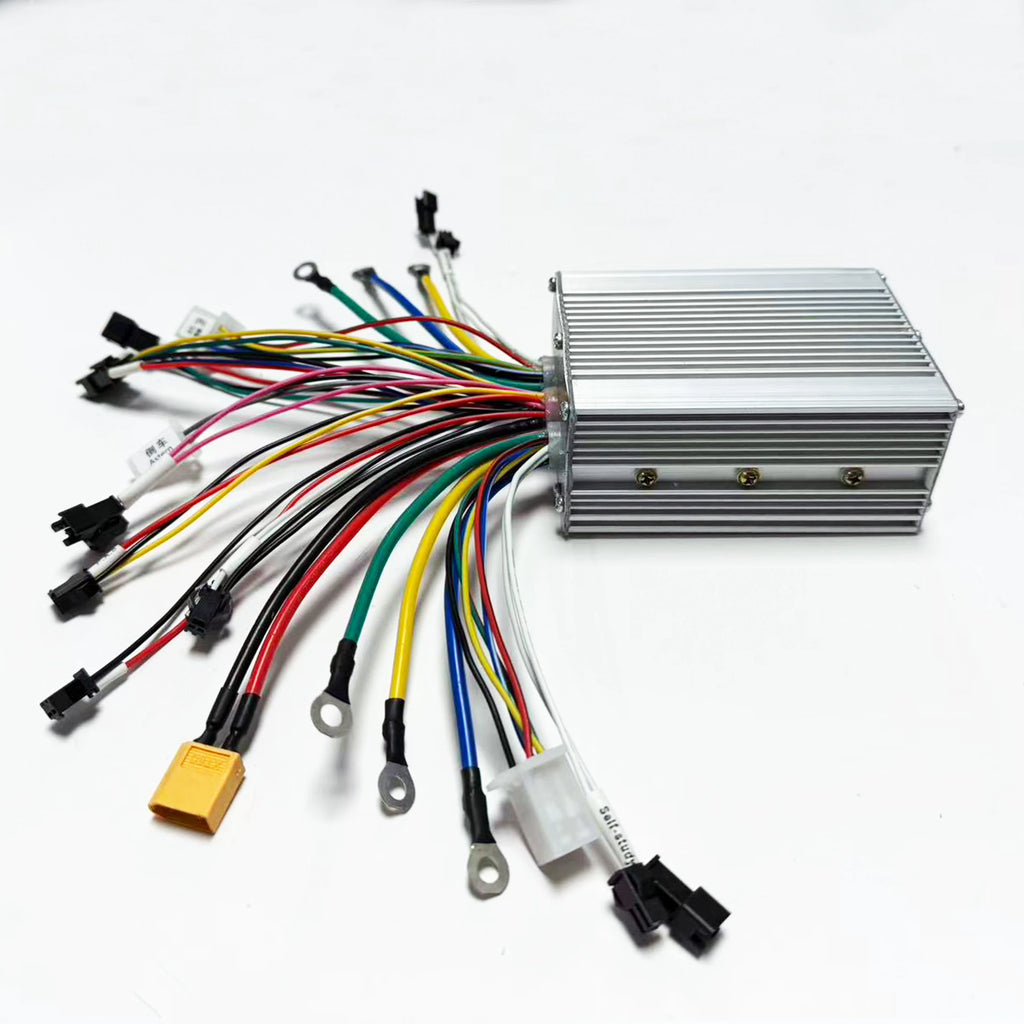 25A+25A Dual Drive 12MOSFET 36V/48V/64V 1000W (500W * 2) Brushless DC Electric Scooter Controller + M5 UART NO.2 LCD for 2 Motor