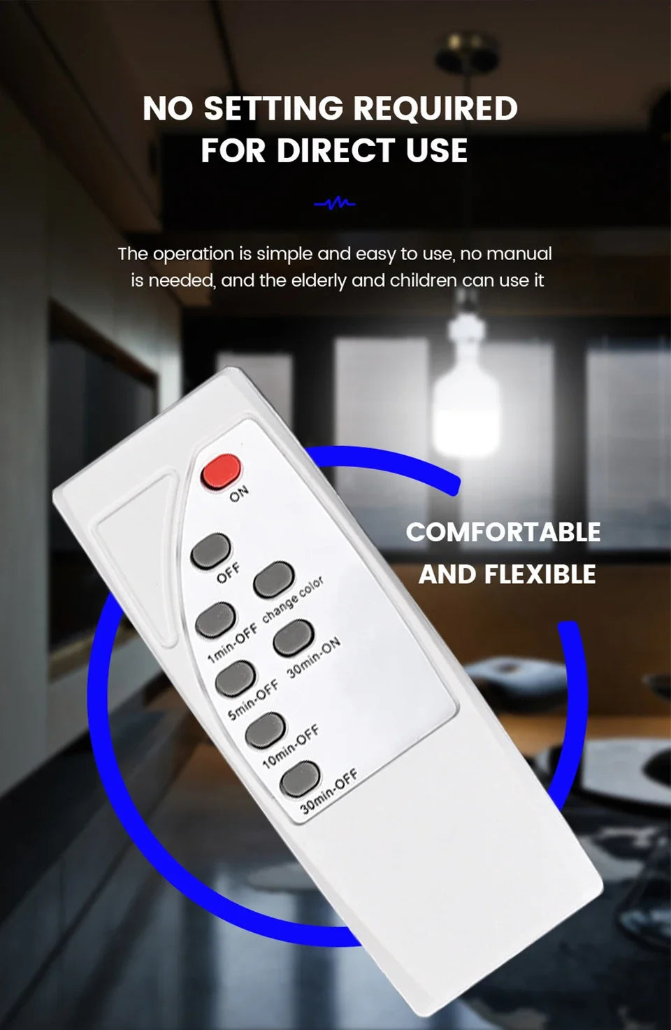 E27 Smart Lamp Holder Infrared Wireless Remote Control Timer Switch AC85-265V 220V 110V House Switch Baby Room Bedroom Switch