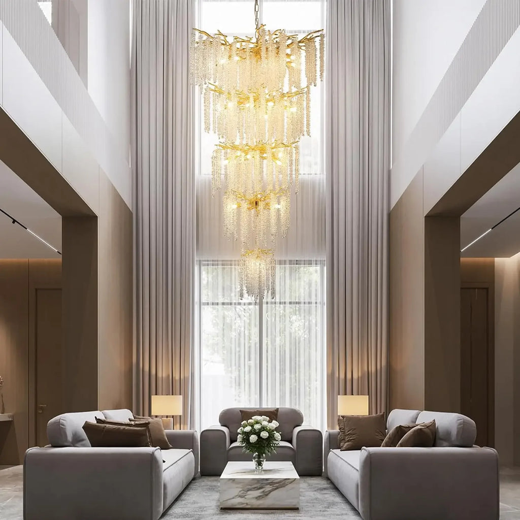 Modern light luxury living room crystal chandelier dining room bedroom French crystal lamp artistic decoration branch lamp