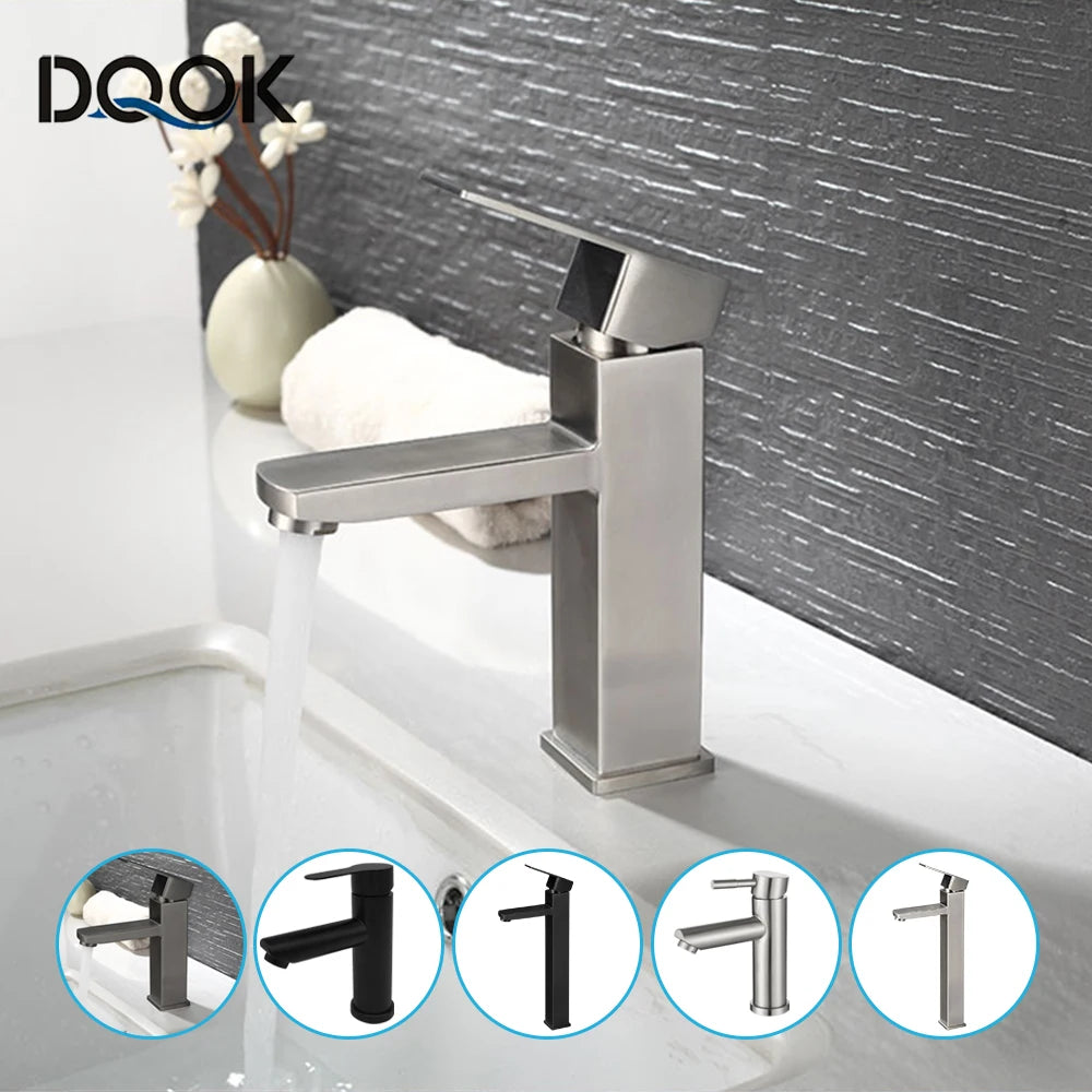 Bathroom Faucets Hot and Cold Mixer Faucets Vanity Bathroom Kitchen Deck Mounted Bathroom Sink Faucets（hose not include）