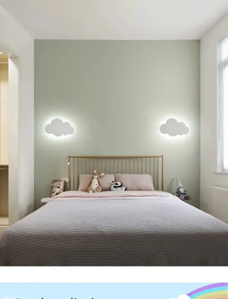 LED Cloud Wall Lamp Touch Control Dimmable Modern Wall Light for Kids Children's Bedroom Living Room Decor 220v