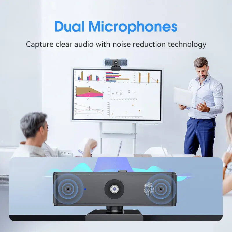 QHD 4K 5MP 60Fps Smooth Video Camera 8x Zoom USB Webcam Intercom HD Digital Camera For Online Teaching Conference Live Broadcast