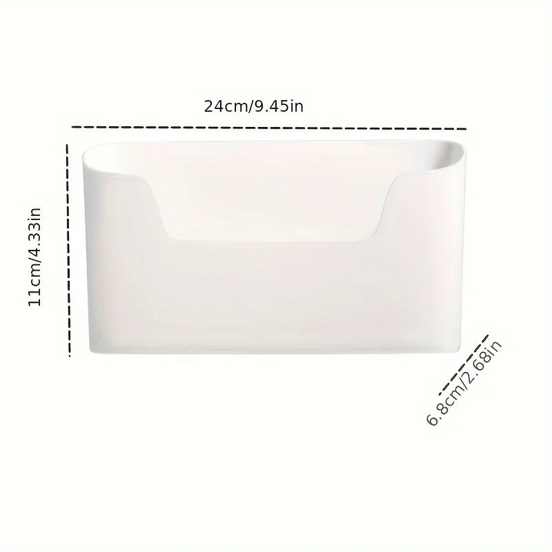 1pc Multi-Purpose Wall-Mounted Storage Box for Home and Office - Space-Saving Cabinet Door Organizer for Kitchen, Bathroom,