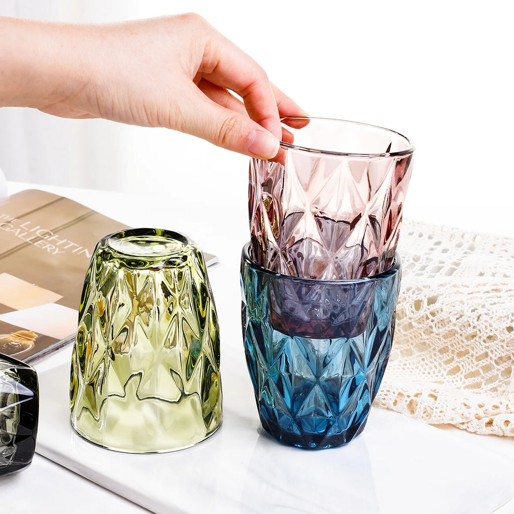 240 ml Water Glass for Juice Beer Tea Milk Wine Drinking Drinkware for Cold Drink Glasses Family and Friends Party