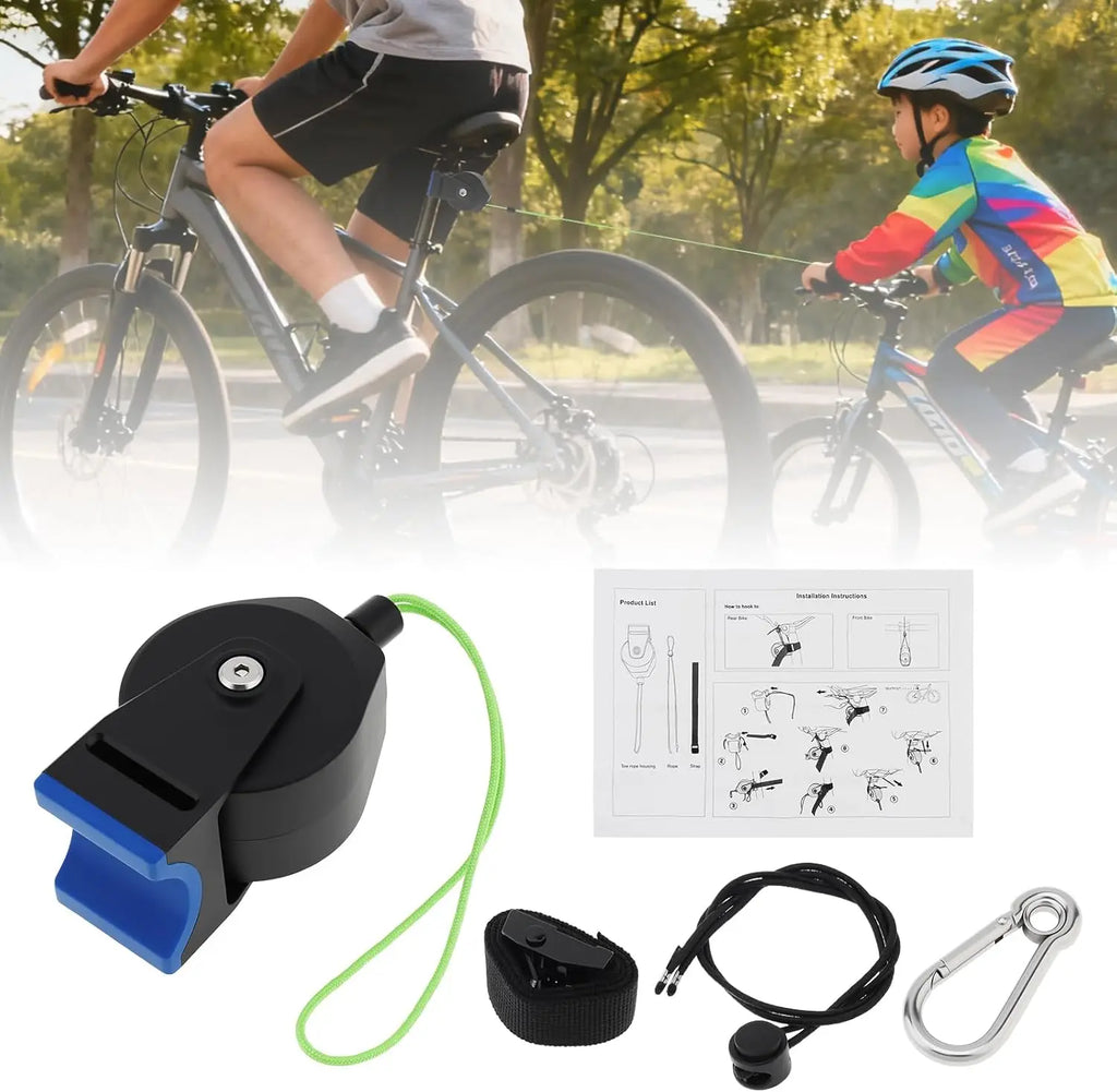 Extendable Bike Trailer - Adult-Accompanied Cycling Elastic Trailer System, TrailerCompatible with Mountain/Road/Electric Bikes,