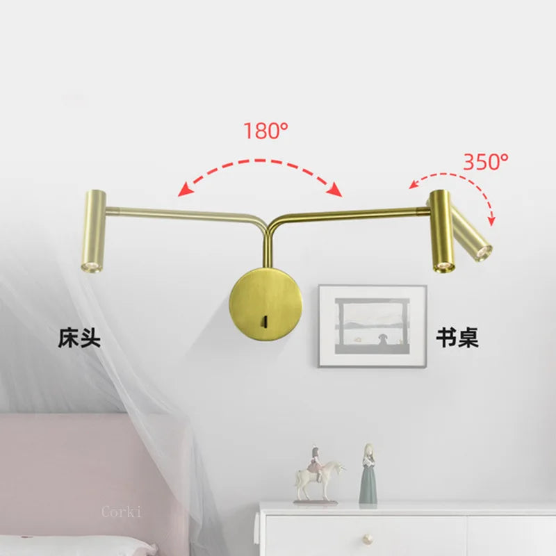 Modern LED Wall Lights 9w With Switch LED Wall Lamps Living Room Indoor Lighting Bedside For Bedroom Read Wall Sconce