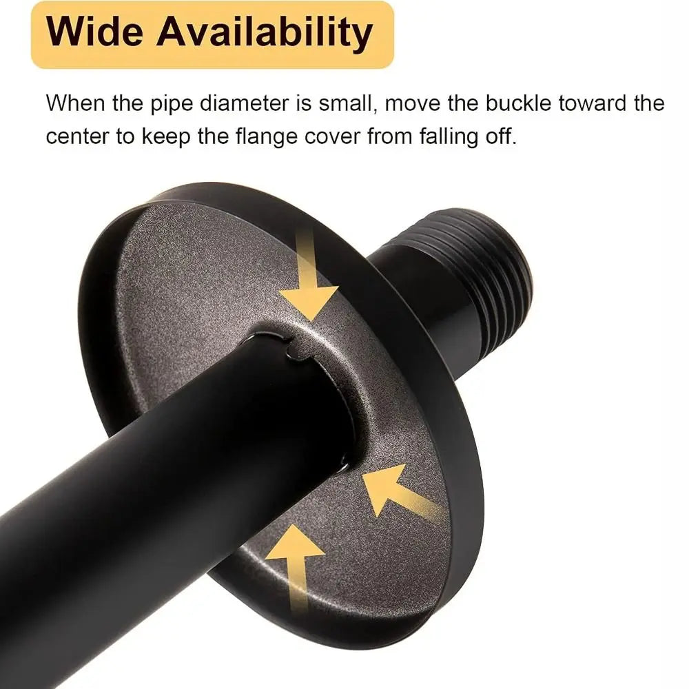 Black Stainless Steel Shower Arm Flange Replacement Wall Split Flange Faucet Decorative Cover Kitchen Bathroom Accessories