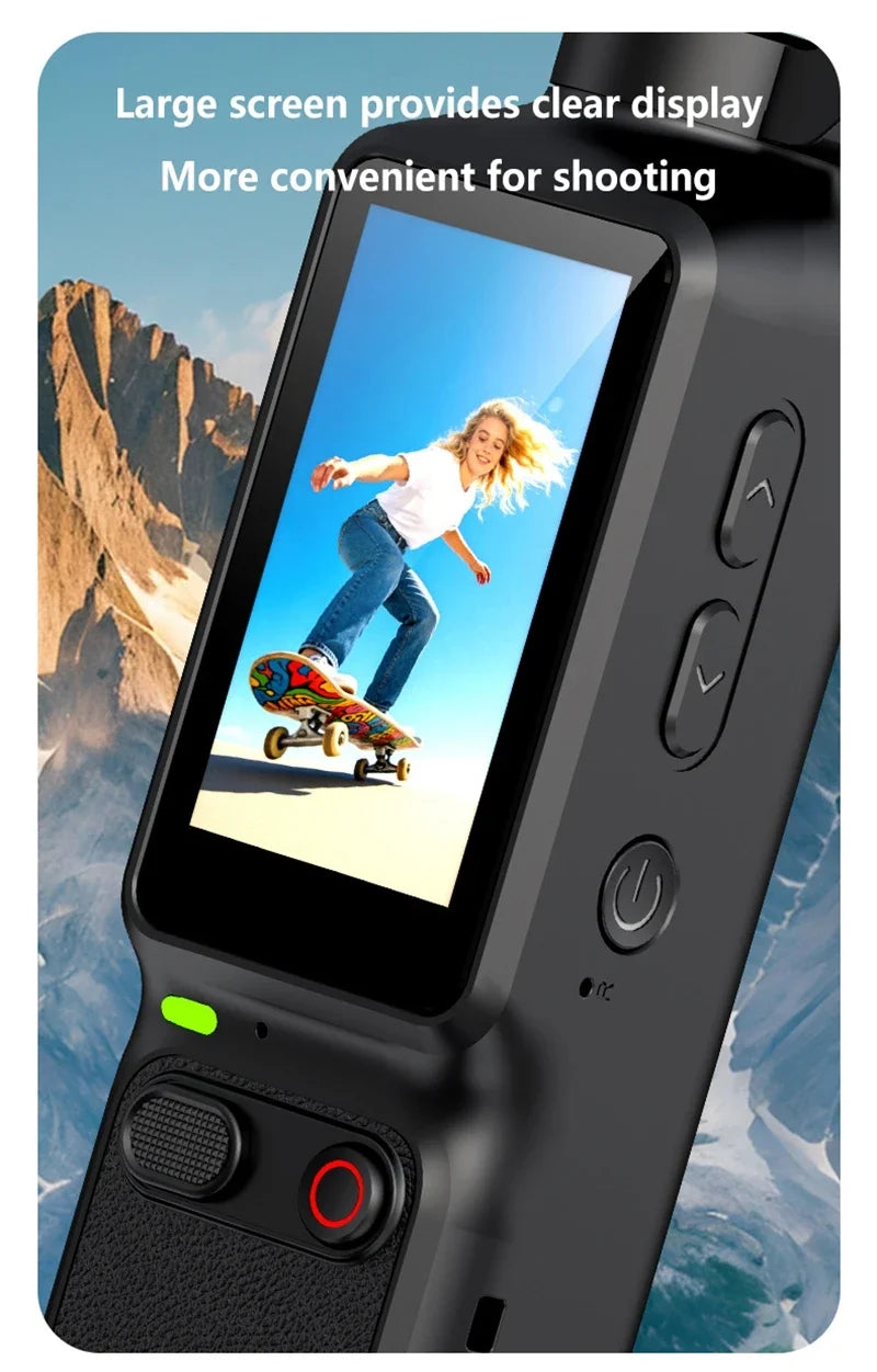 Lenovo HD 4K Action Camera 180° Rotatable Video Recording Entry Portable Action Camera For Vlog YouTube Tiktok Girls Record Life