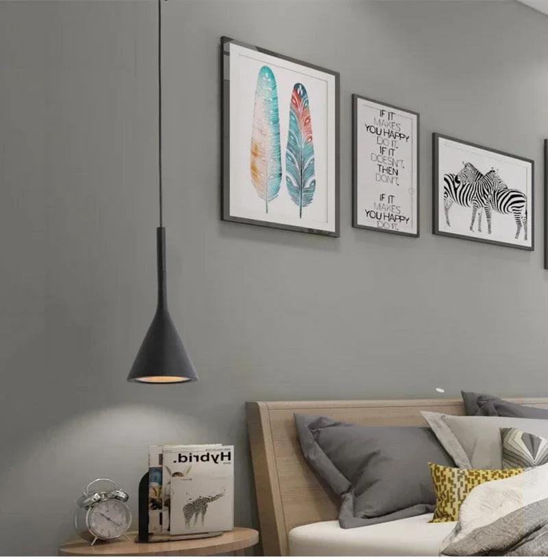 Modern Led Pendant Lights  White Light E27 for Kitchen Fixtures Bedroom Table Dining Room Hanging Lamp Lampshade Home Chandelier