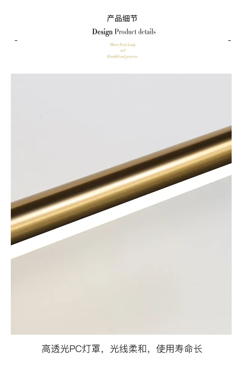 Modern LED Indoor Wall Lamp Bathroom Mirror Light Minimalism Wall Sconce with Touch Switch Bedroom Bathroom Bath Lighting Lamps