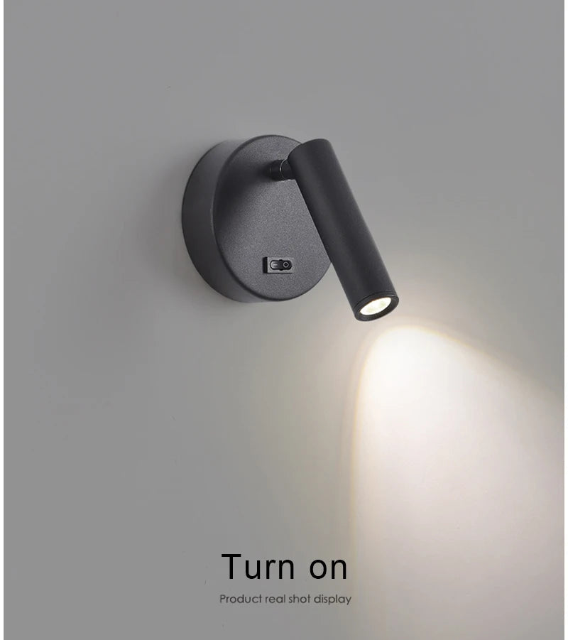 Switch Wall Lamp Modern LED Wall Light Simplicity Spotlights Indoor Lighting Room Decor For Living Room Bedroom Bedside Sconces
