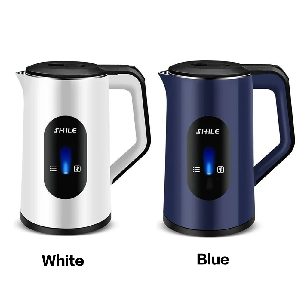 2.2L Stainless Steel Electric Digital Display Large Tea Kettle Auto-Shutoff Hot Water Boiler 1500W Fast Boil Home Kitchen Tool