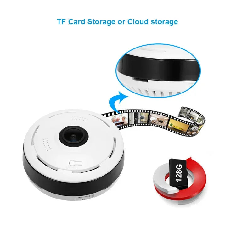 HD Mini Camera WIFI 360° Indoor Panorama Remote Smart Home 2MP Two-way Voice IP Cam Night Vision Security Protection Camcorders