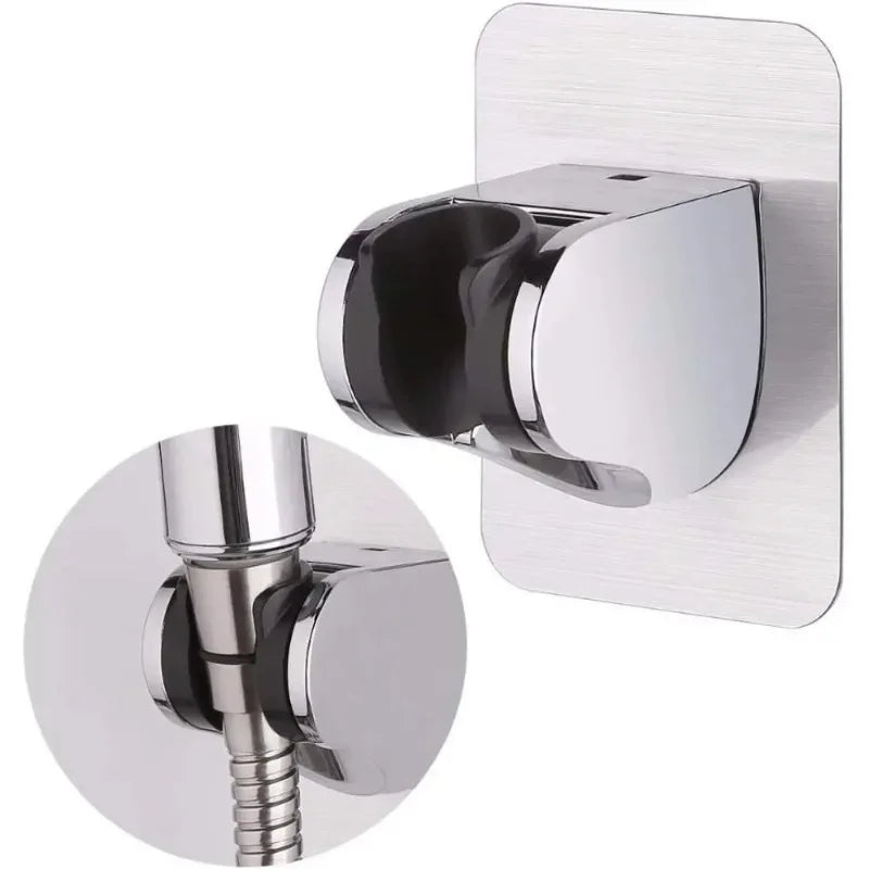 Household Adjustable Shower Bracket Self Adhesive Bathroom Accessories Punch Free Universal Showerhead Holder Wall Mounted