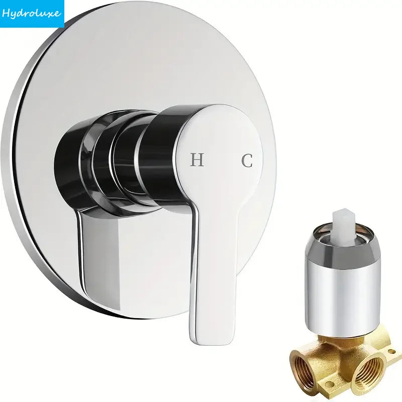 Bathroom Wall Mounted Hot And Cold Water Mixing Valve Body Faucet Solid Brass Black Single Handle Concealed Shower Faucet Mixer