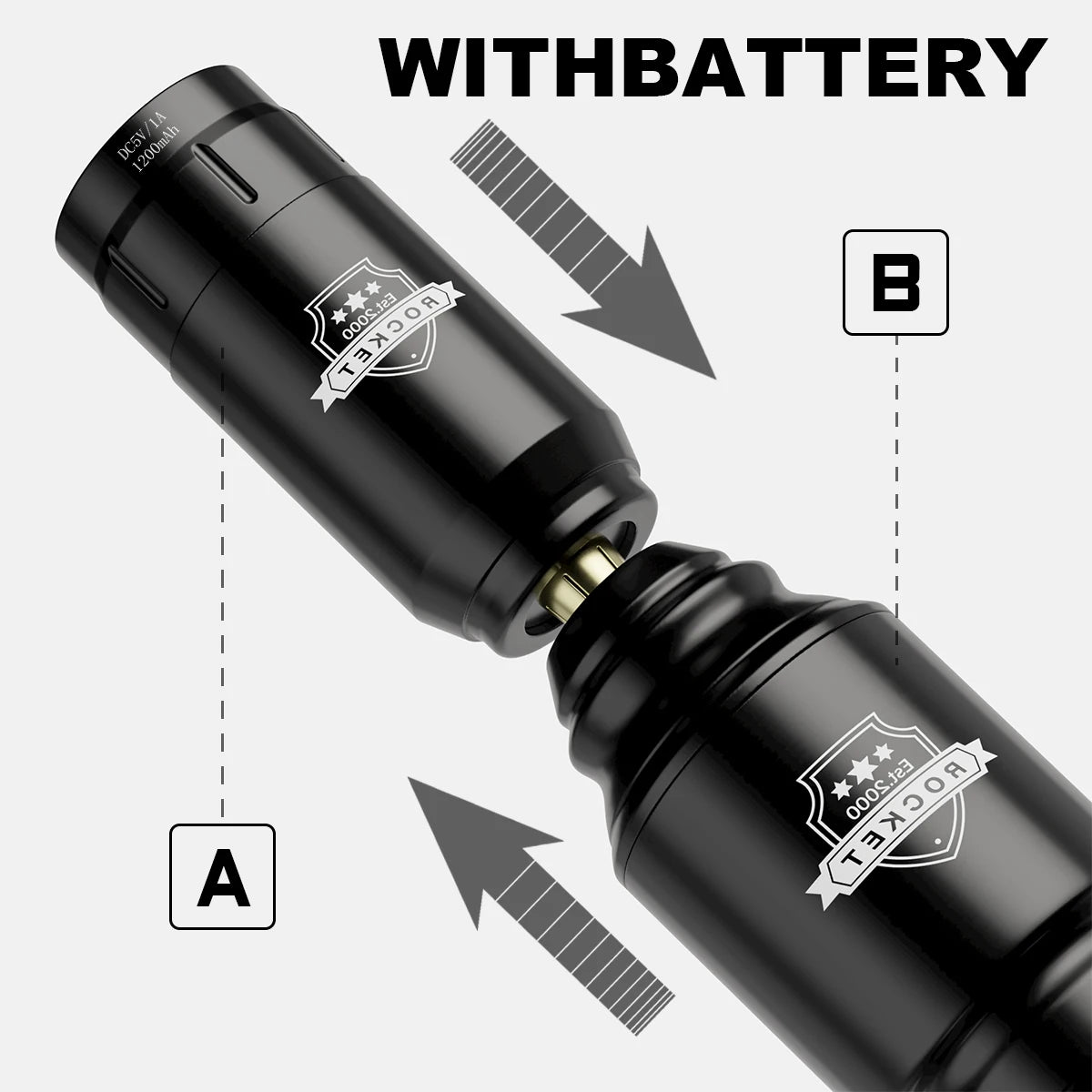 Professional Mini Rocket Tattoo Machine Set Japan Motor Wireless Tattoo Power Supply RCA Interface Rotary Tattoo Pen Kit
