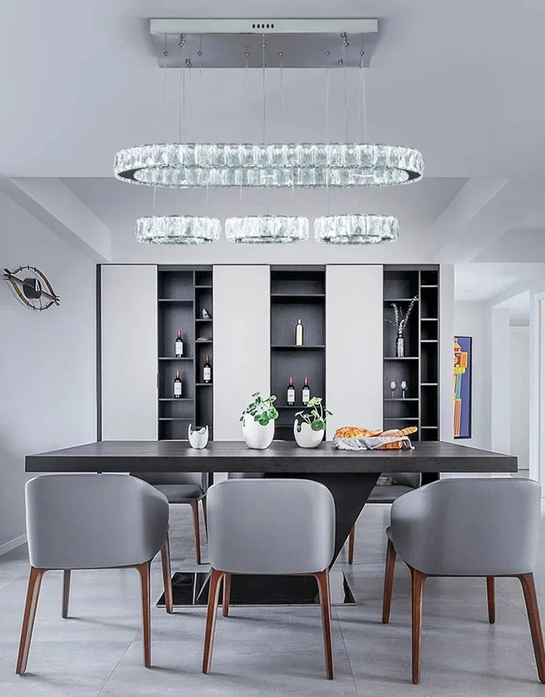 Home Decoration Pendant Lights Luxury Crystal Living Room Chandelier Dining Room Pendant Lamp, Ceiling Light, Indoor Lighting