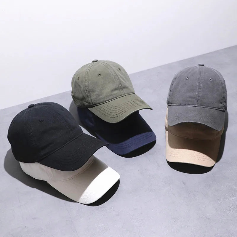 Unisex Cotton Trucker Hat Solid Soft Breathable Sun Hats Men Solid Baseball Cap Sports Hat Snapback Hat Golf