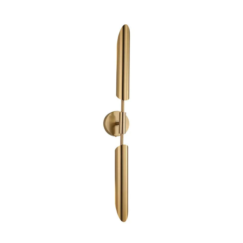 Simple Golden Inclined Tube Porch Living Room Dining  Bedroom Decor Wall Lamp Modern Light Luxury Creative Light Fixtures