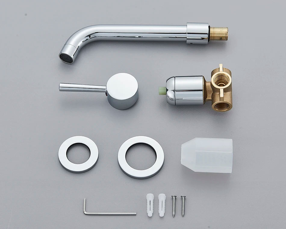 Brushed Gold/Black Basin Faucet Concealed Wall Mounted For Bathroom Faucets Bath Basin Sink Tap Bathtub Hot And Cold Water Mixer