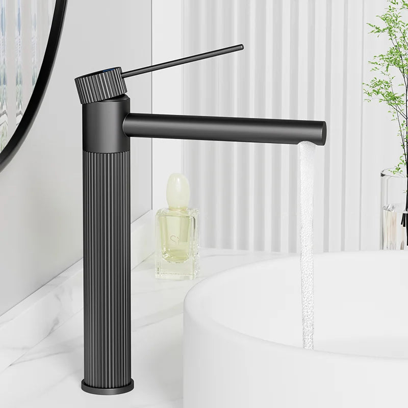 Stainless Steel Basin Faucet Gold/Black Bathroom Faucets Crane Tall Sink Faucet Hot Cold Water Sink Mixer Bathroom Faucet