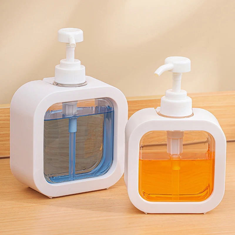 ●300/500ml Bathroom Soap Dispensers Refillable Lotion Shampoo Shower Gel Holder Portable Travel Dispenser Empty Bath Pump Bottle